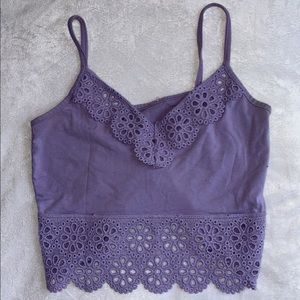 Violet purple crop top